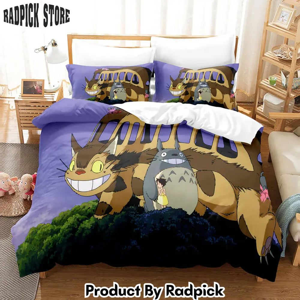 My neighbor totoro kids girls bedding sets duvet covers bed sheets  rp0420111